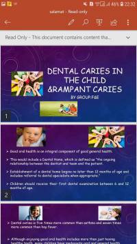 پاورپوینت انگلیسی دندانپزشکی dental caries in the child