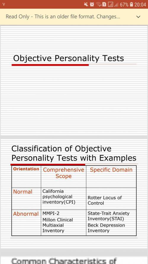 Objective personality test  پاورپوینت تست های عینی 